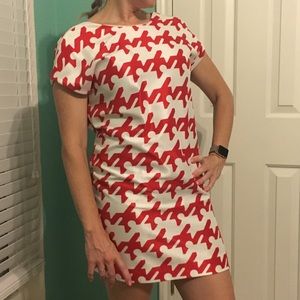 Red & White Balenciaga dress